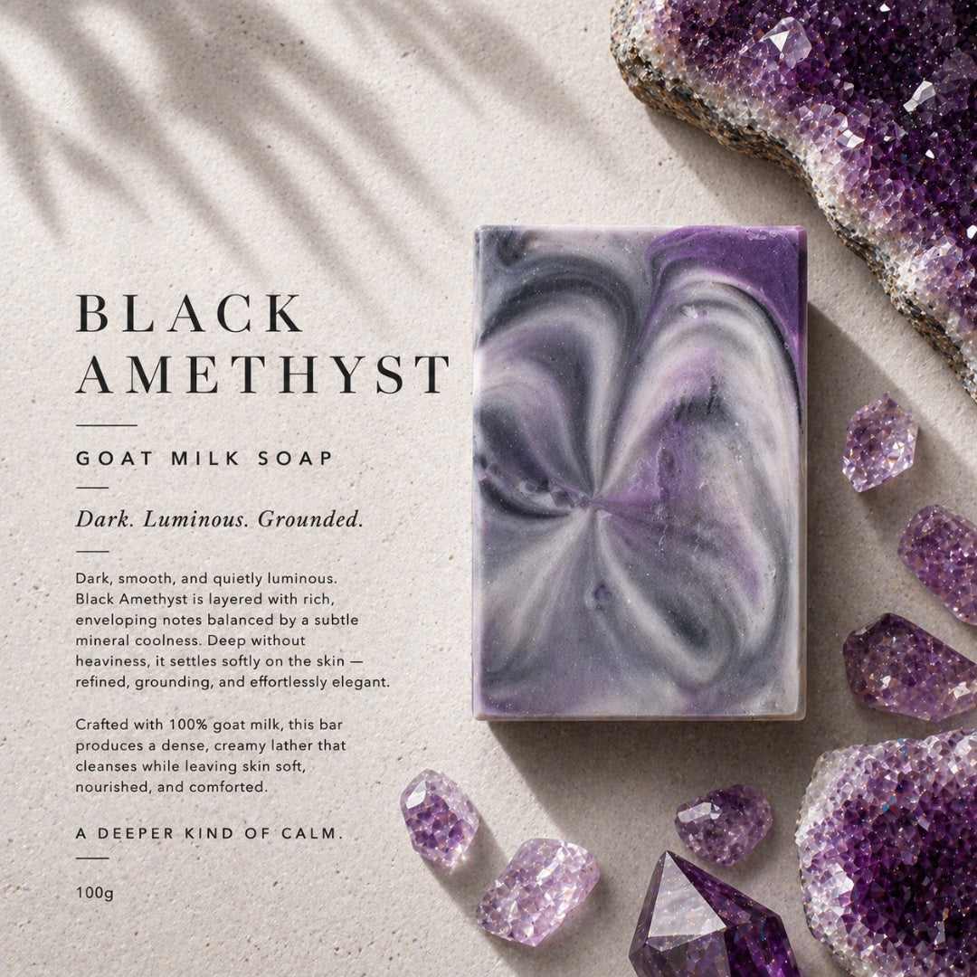 Black Amethyst 100g Goat Milk Soap
