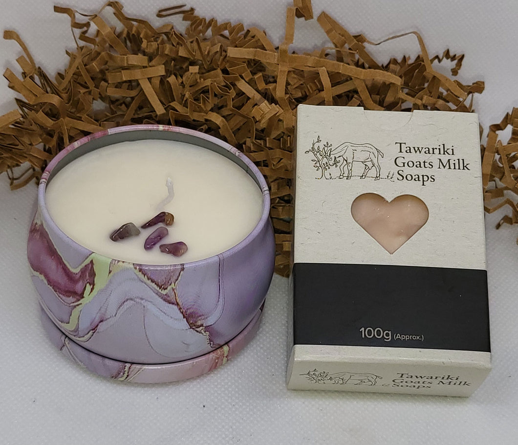 Luxurious Womens Goat Milk Soap & Candle Gift Set