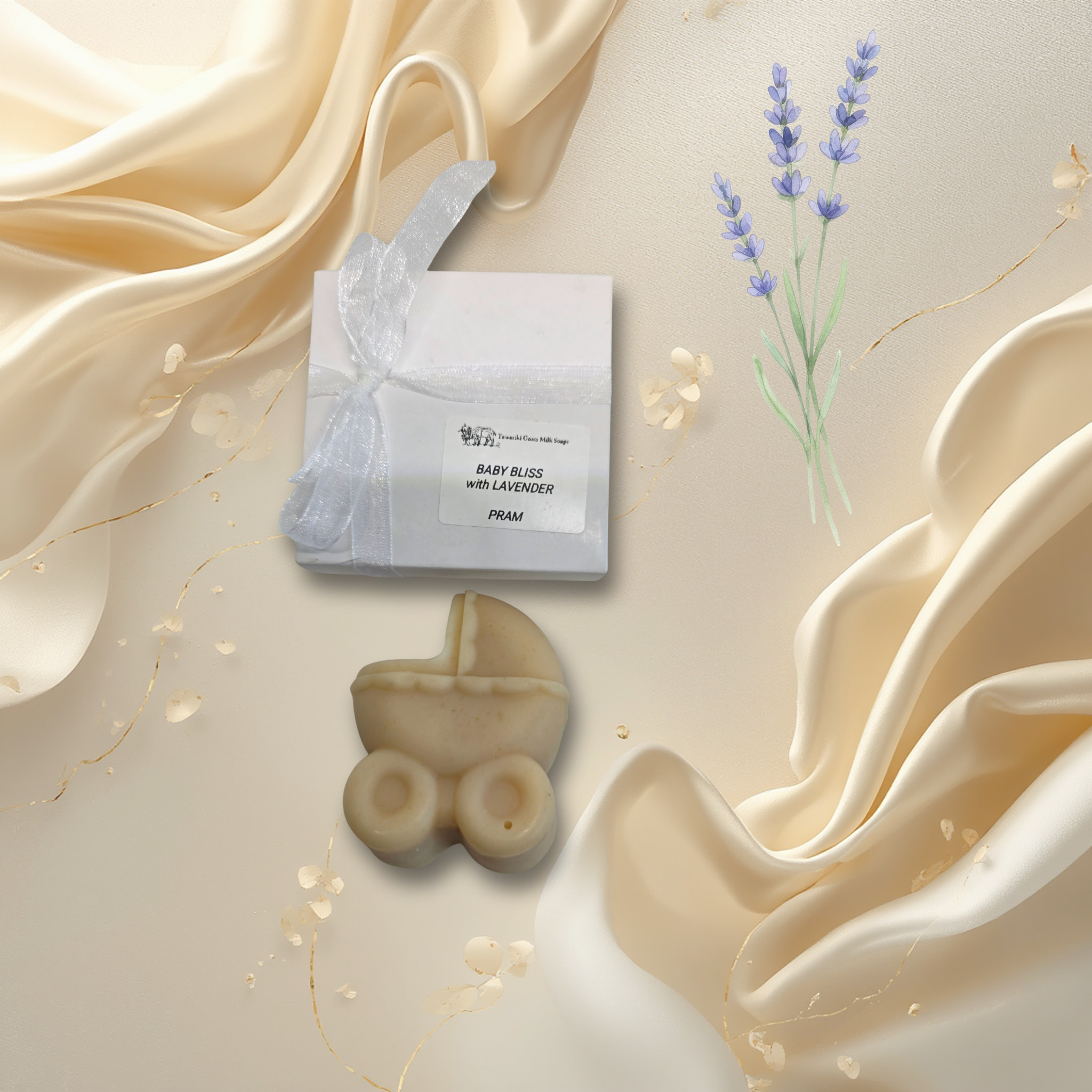 Baby Bliss Goat Milk Soap Novelty Pram approx 70g