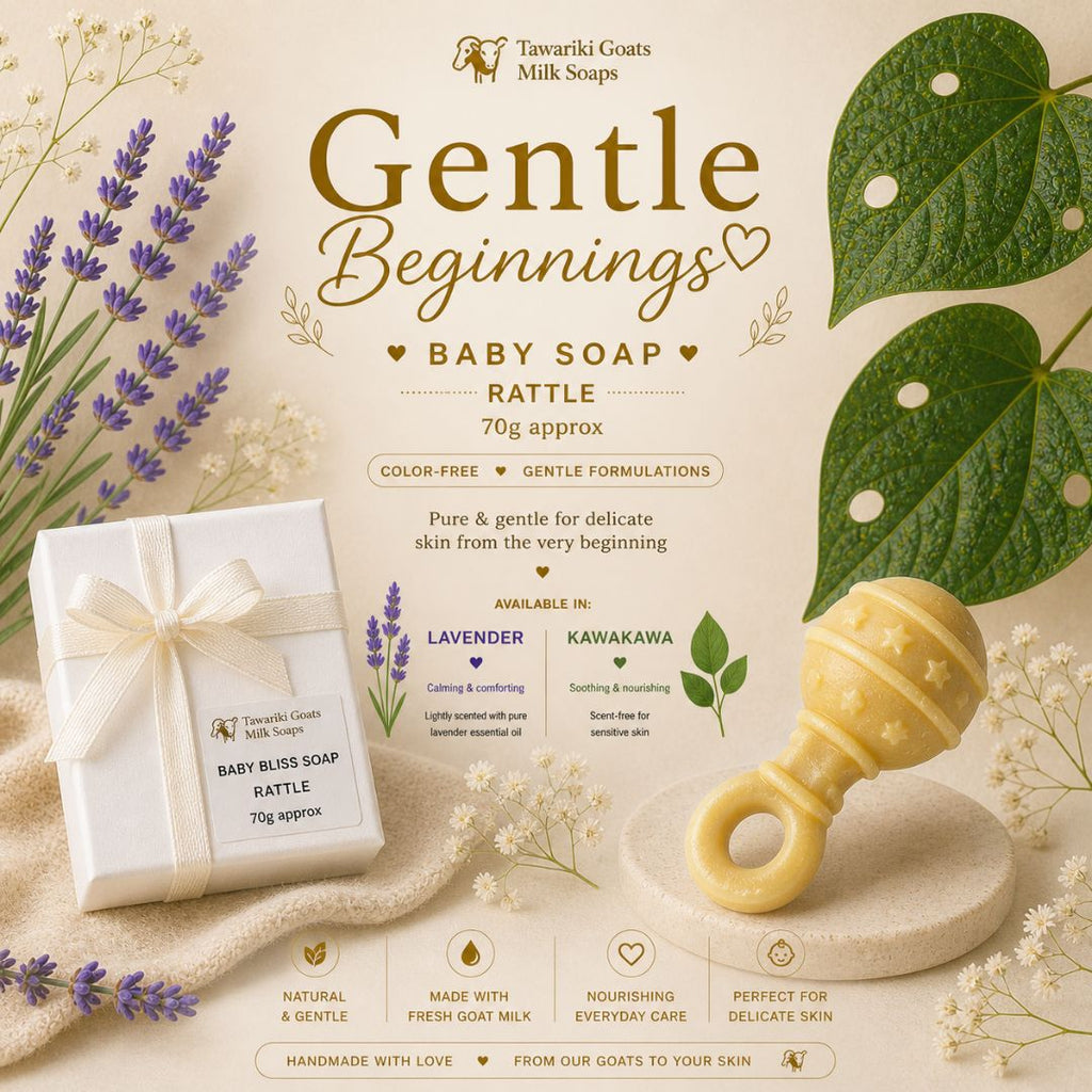 Baby Bliss Goat Milk Soap Novelty Rattle approx 70g