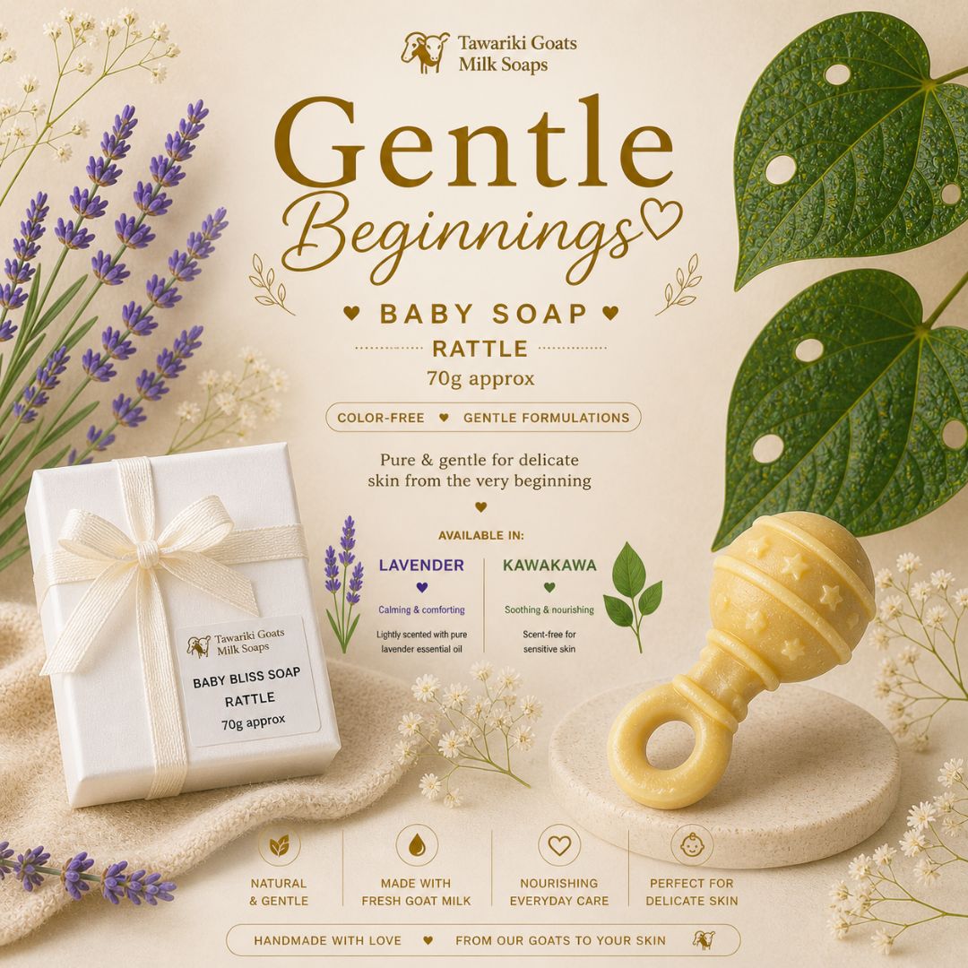 Baby Bliss Goat Milk Soap Novelty Rattle approx 70g