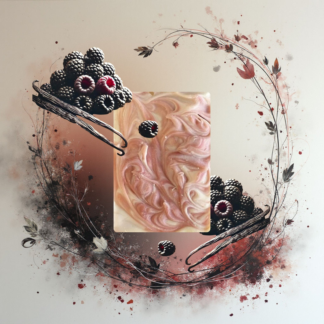 Black Raspberry and Vanilla 100g Goat Milk Soap