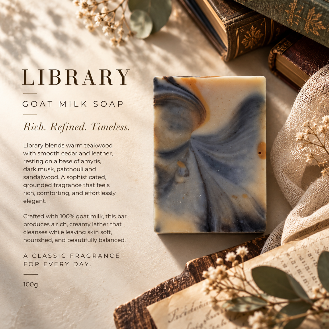Library – Scented Goat Milk Soap (100g)