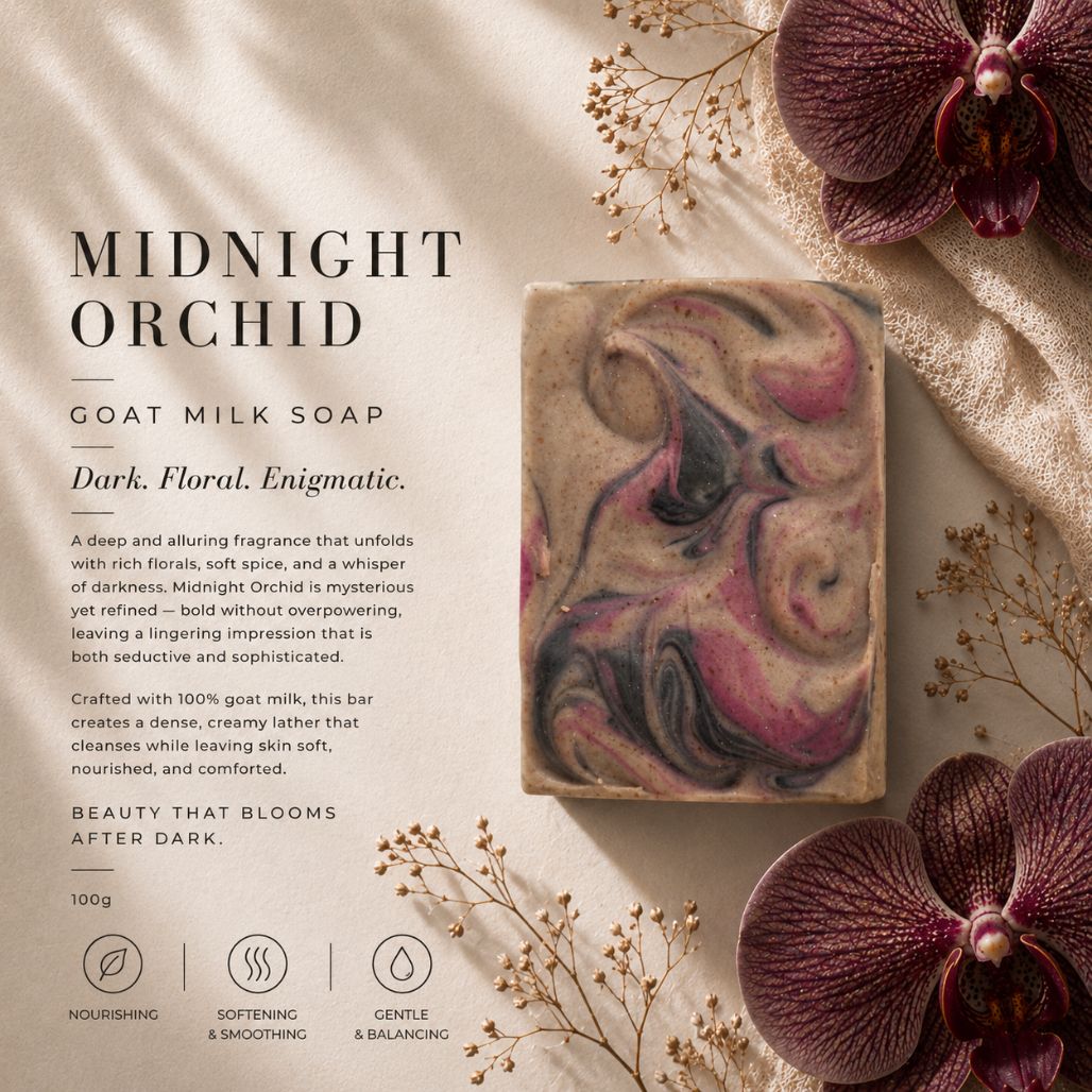 Midnight Orchid Goat Milk Soap 100g