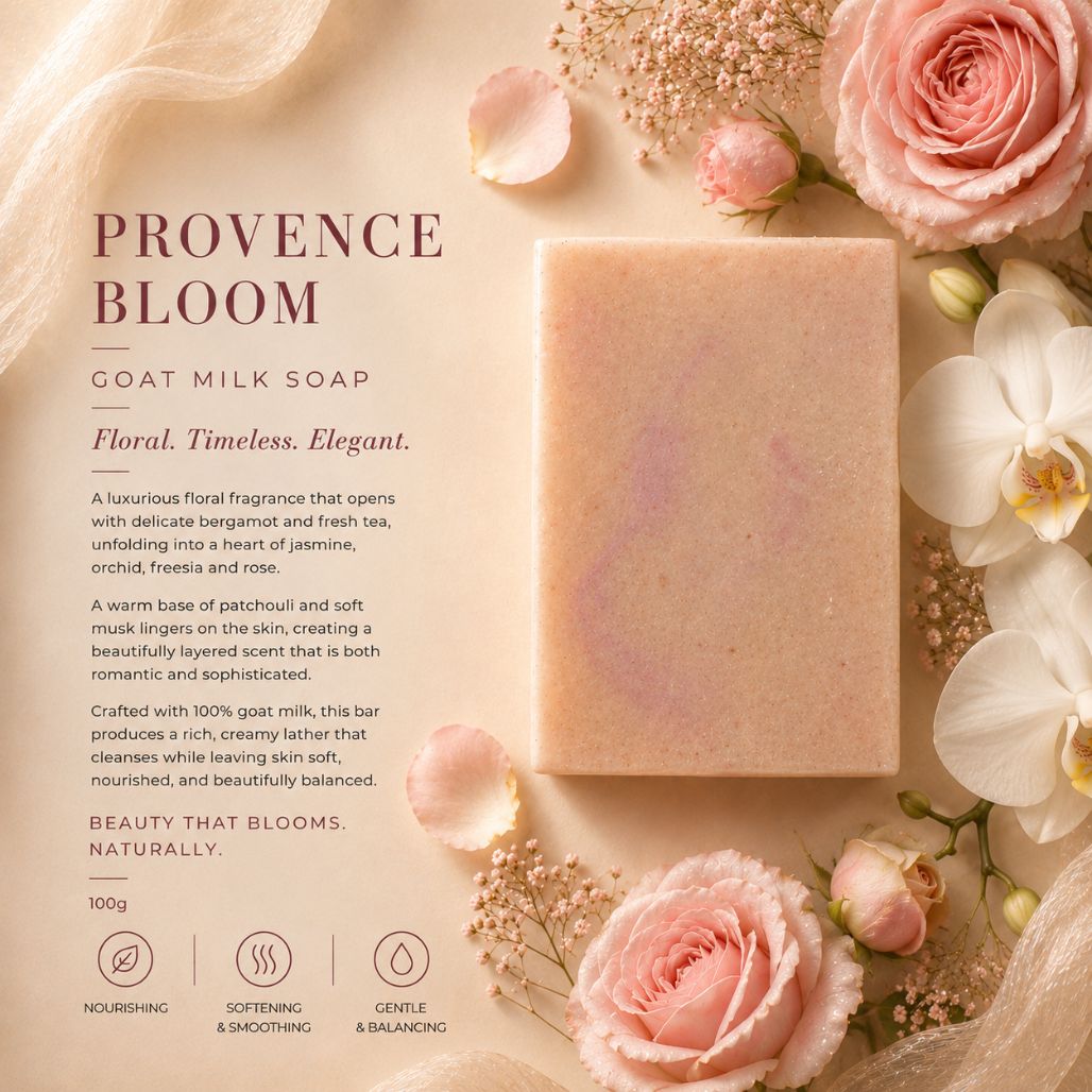 Provence Bloom Goat Milk Soap  100g