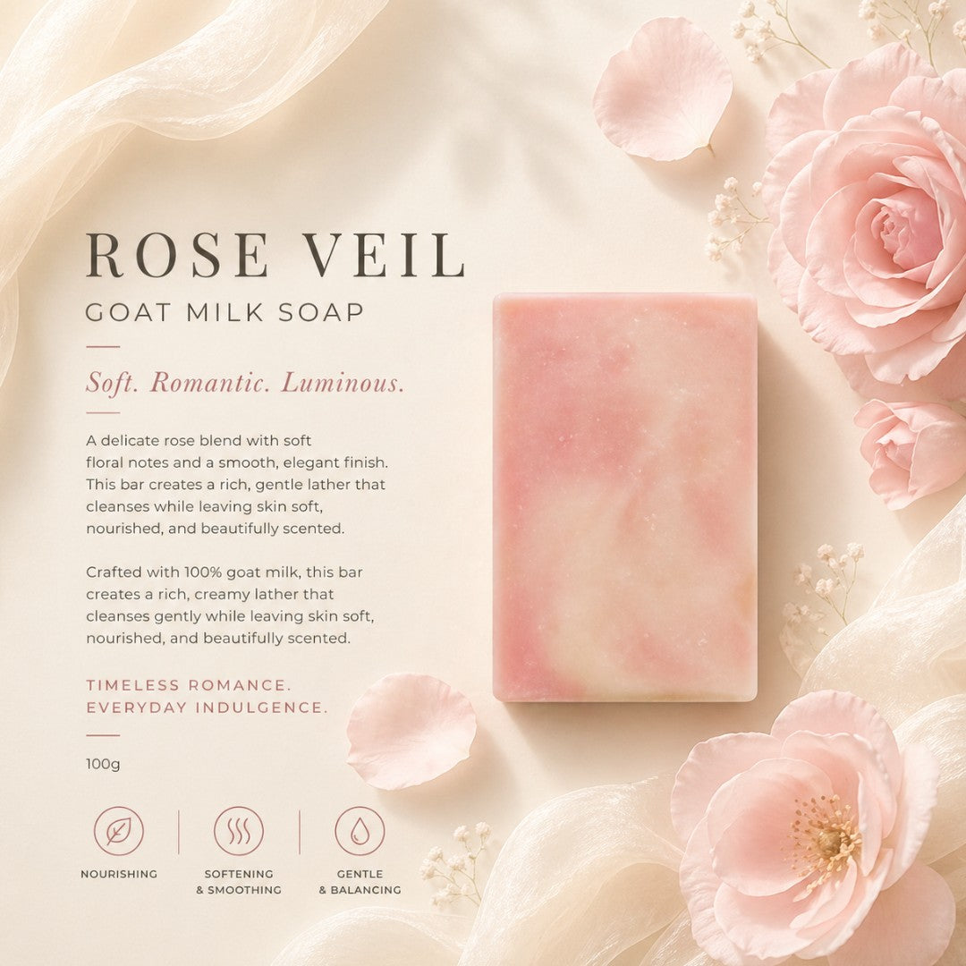 Rose  Veil 100g Goat Milk Soap