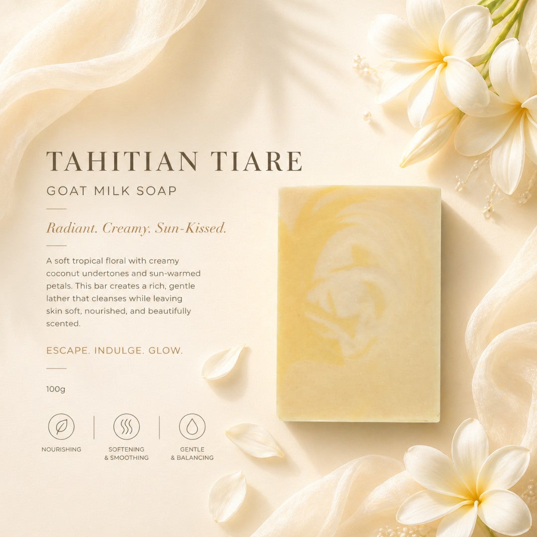 Tahitian Tiare 100g Goat Milk Soap